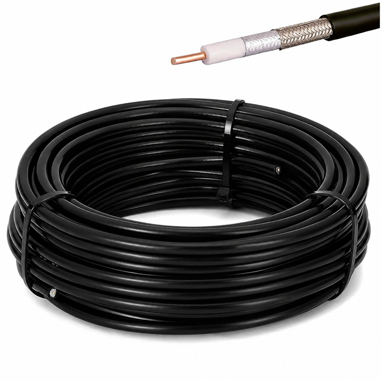 RG58 COMTEC Black Coaxial Cable