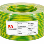 This is product image of RR Cables wire Yellow Green