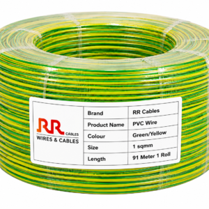 This is product image of RR Cables wire Yellow Green