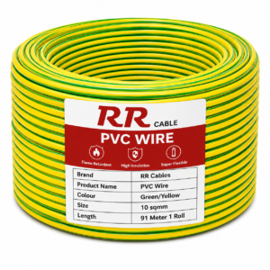 This is product image of RR Cables wire Yellow Green