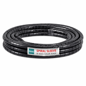 This is product image of 6mm Black Spiral Cable Wrap Sleeve