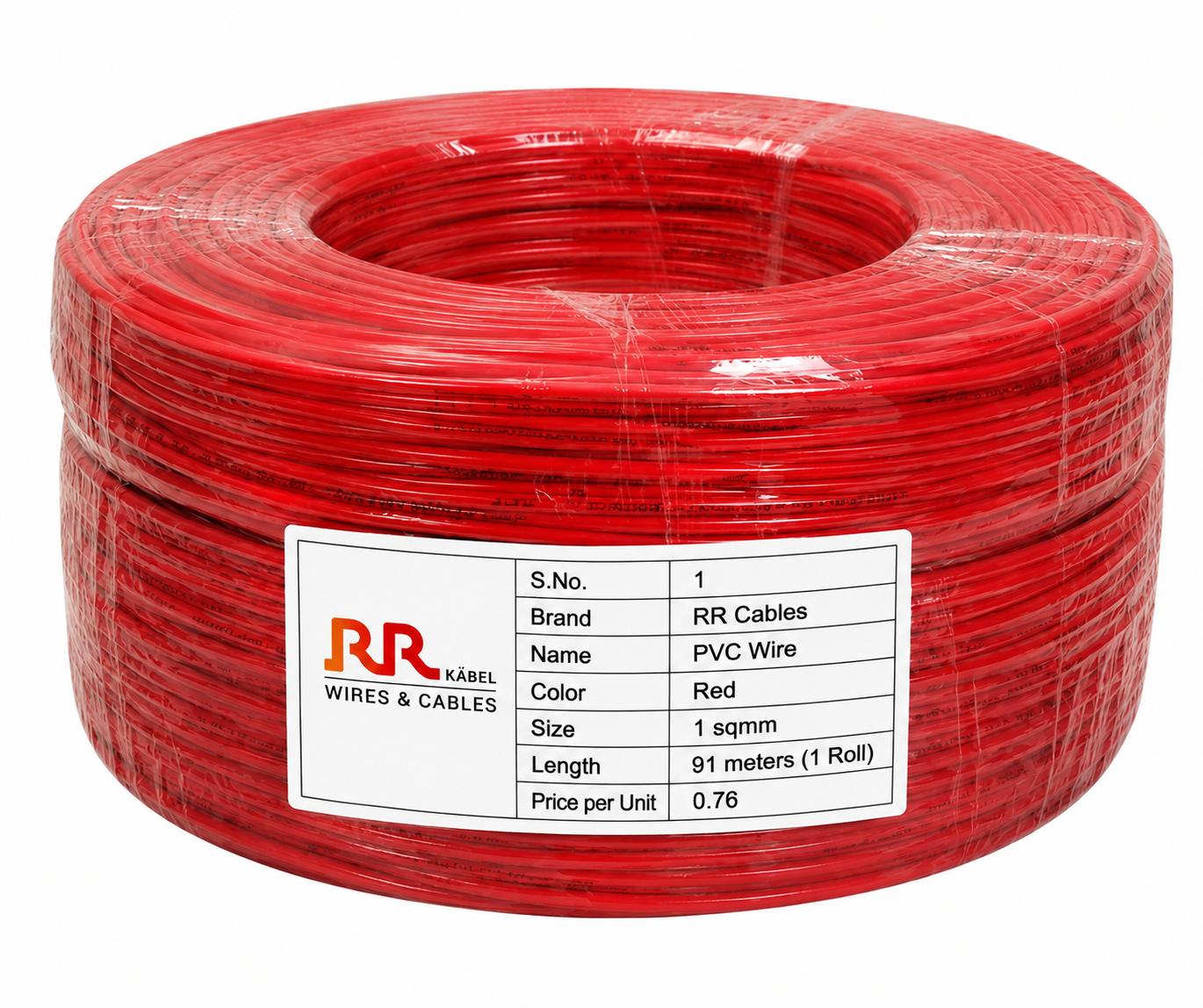 This is product image of RR Cables wire Red